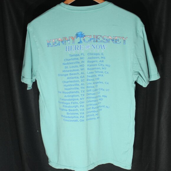 Kenny Chesney Here And Now Tour 2022 T-Shirt Short Sleeve Green - Size S - Picture 5 of 7